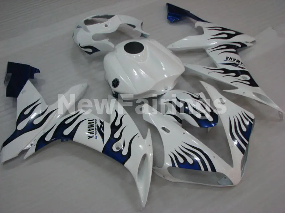 White and Blue Flame - YZF-R1 04-06 Fairing Kit - Vehicles