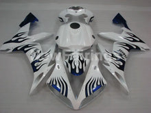 Charger l&#39;image dans la galerie, White and Blue Flame - YZF-R1 04-06 Fairing Kit - Vehicles