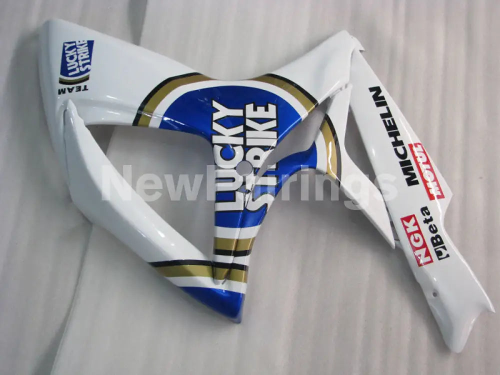 White and Blue Lucky Strike - GSX-R600 06-07 Fairing Kit -