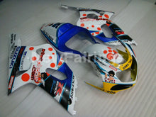 Charger l&#39;image dans la galerie, White and Blue Yellow Dark Dog - GSX-R600 01-03 Fairing Kit