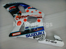 Charger l&#39;image dans la galerie, White and Blue Yellow Dark Dog - GSX-R600 01-03 Fairing Kit