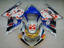 Charger l&#39;image dans la galerie, White and Blue Yellow Dark Dog - GSX-R600 01-03 Fairing Kit