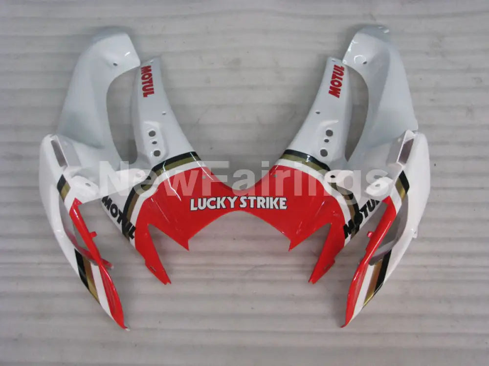 White and Red Lucky Strike - GSX-R600 06-07 Fairing Kit -