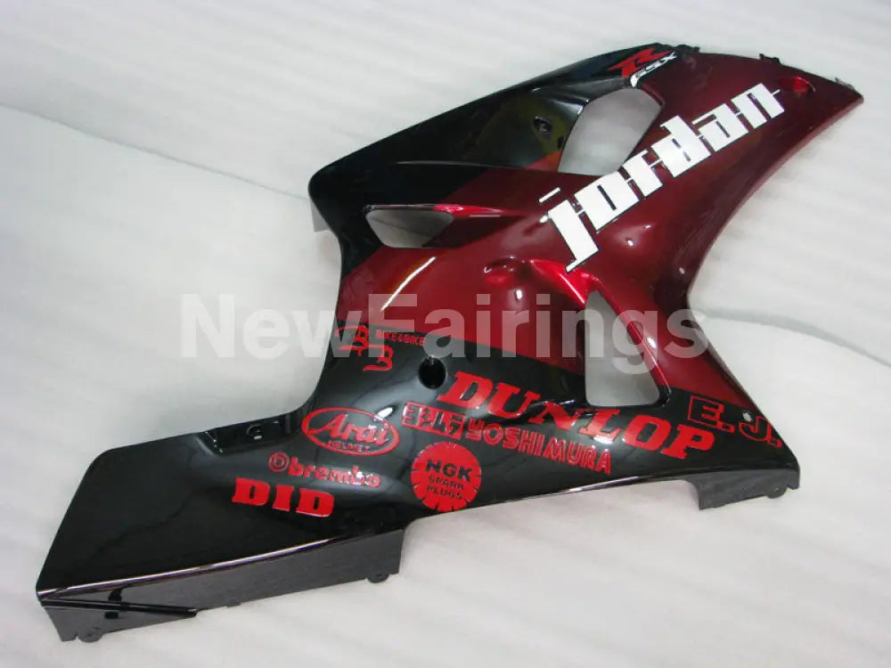 Wine Red and Black Jordan - GSX-R750 00-03 Fairing Kit