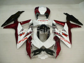 Wine Red and White Black Factory Style - GSX-R600 08-10 Fairing Kit