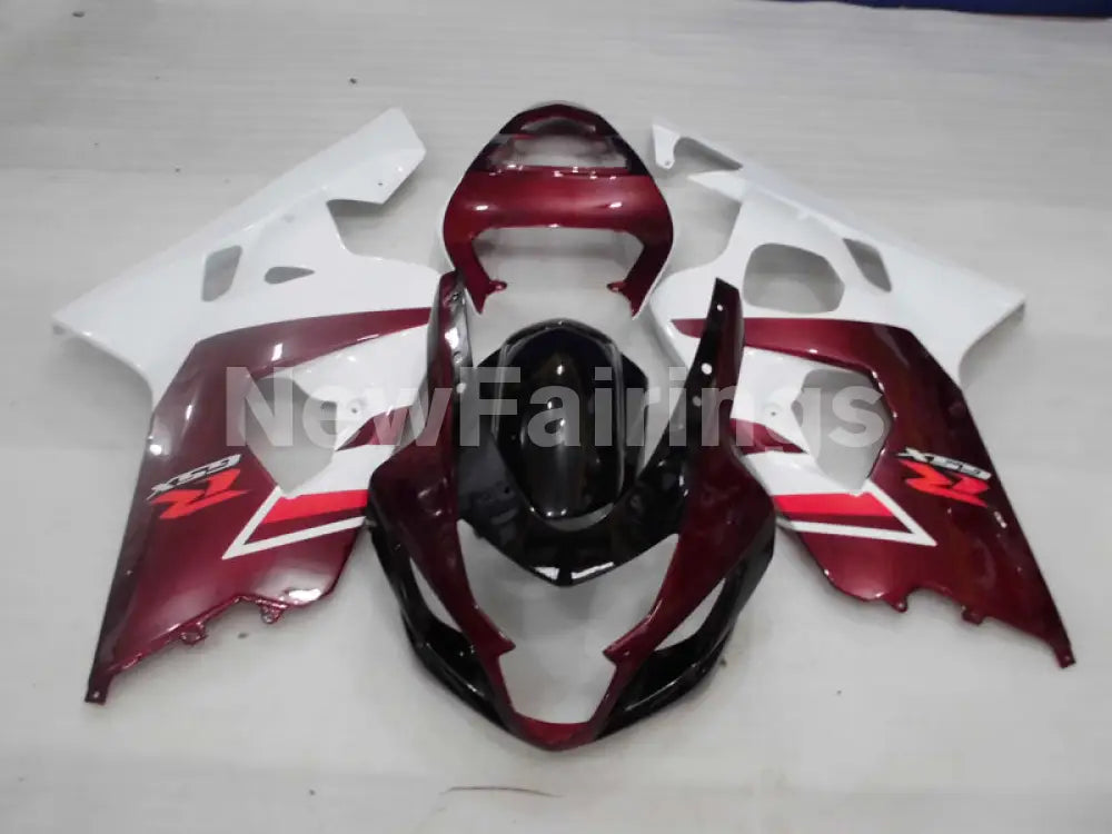 Wine Red and White Factory Style - GSX-R600 04-05 Fairing