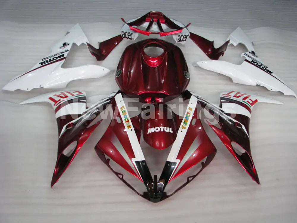 Wine Red and White FIAT - YZF-R1 04-06 Fairing Kit