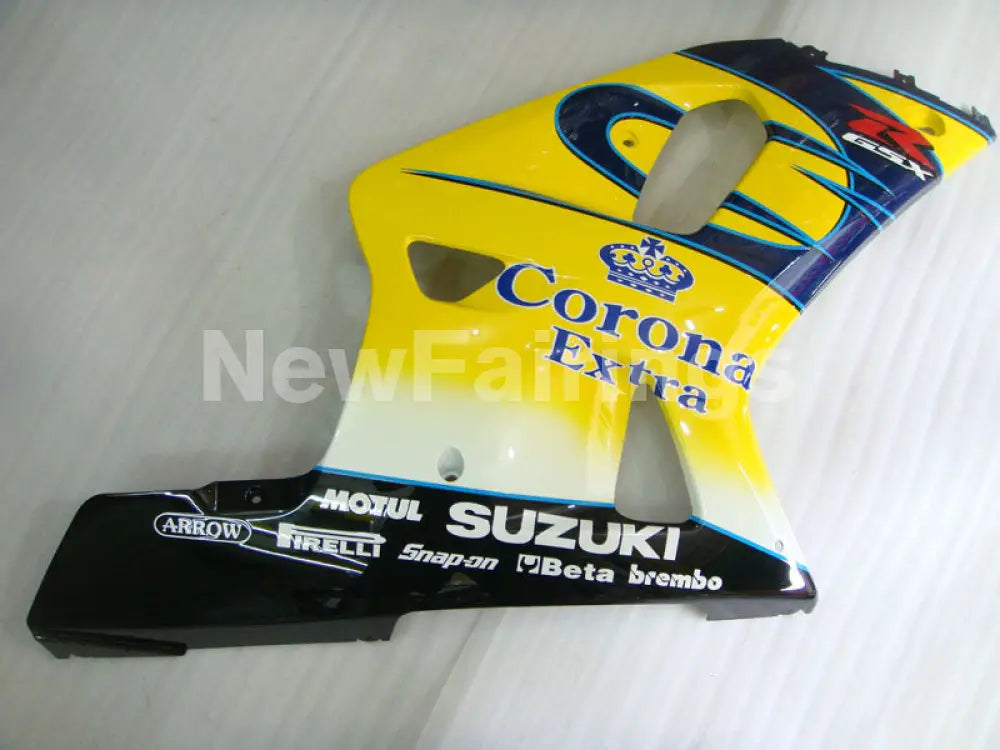 Yellow and Blue Corona - GSX-R600 01-03 Fairing Kit -